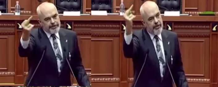 VIDEO/ Gjesti i turpshëm që na shpëtoi, Edi Rama nxjerr gishtin e mesit në parlament
