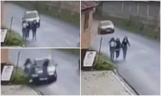 VIDEO / Momenti i frikshëm kur makina hedh në ajër 3 vajzat shqiptare