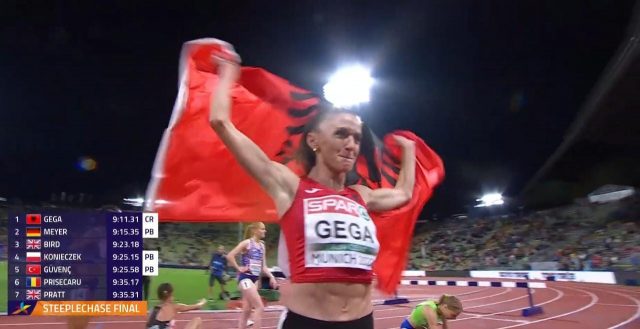 Rekord absolut/ Luiza Gega shpallet kampione e Evropës në 3000 metra me pengesa