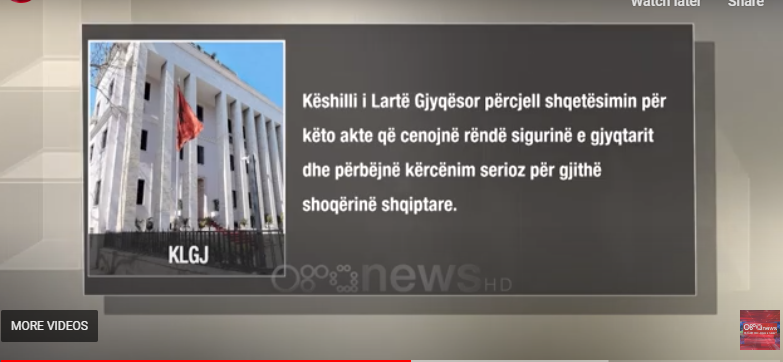 Tritoli në derën e banesës së gjyqtarit në Shkodër, reagon KLGJ: Cënohet rëndë siguria, të zbardhet ngjarja