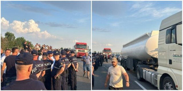 FOTOLAJM/ Nga përplasja me policinë tek hedhja e gazit lotsjellës, çfarë nuk u pa nga protesta në aksin Thumanë-Kashar