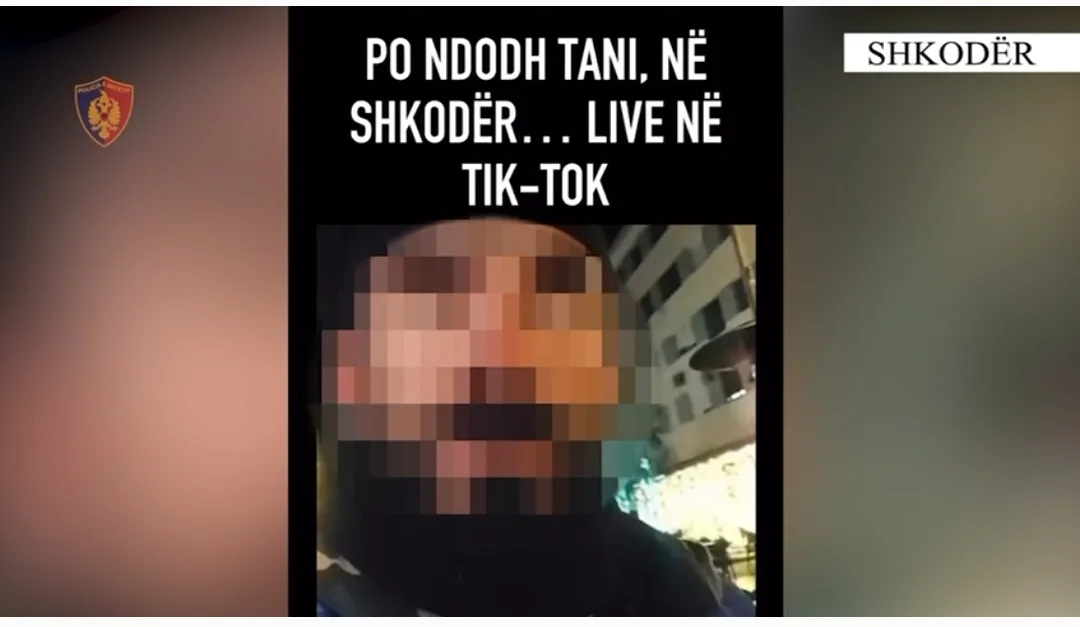 U shfaq live në Tik Tok duke kanosur me thikë, policia e Shkodres arreston 35 vjeçarin…