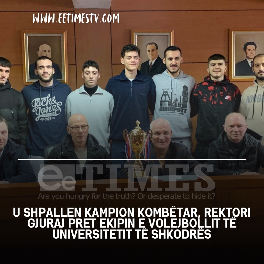 U shpallen kampion kombëtar, Rektori Gjuraj pret ekipin e volejbollit të Universitetit të Shkodrës